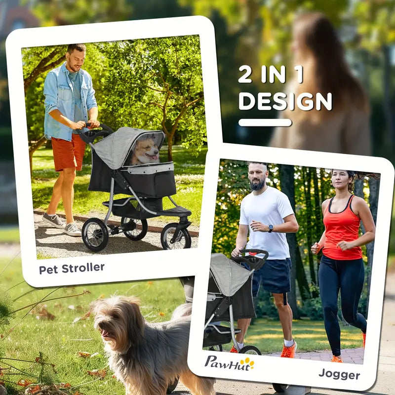 PawshRide™ LuxeFold Travel Stroller