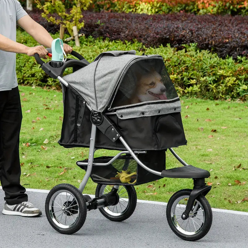 PawshRide™ LuxeFold Travel Stroller